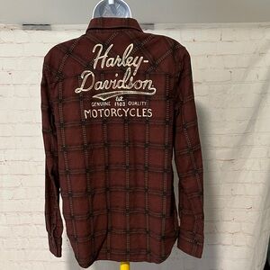 Harley Davidson Button Down Shirt Sz L